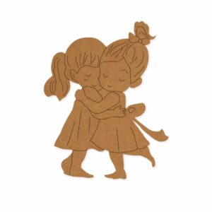 Two girls hugging design 1