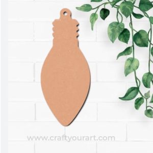 Christmas Bulb Cutout MDF Design 1