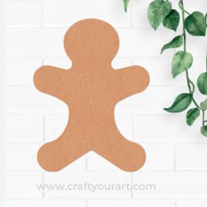 Christmas Gingerbread Man Cutout MDF Design 1