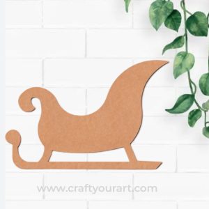 Christmas Sledge Cutout MDF Design 1