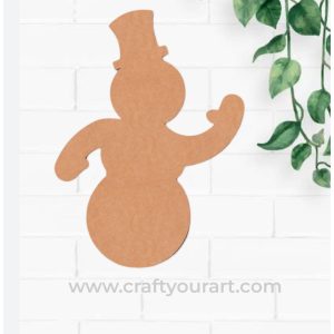 Christmas Snow Man Cutout MDF Design 1